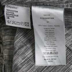 Pre Owned Dior Homme Grey Oblique Cotton Oversized Shirt S