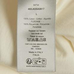Pre Owned Dior Homme White Bobby 1947 Applique Cotton T-Shirt L