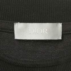 Pre Owned Dior Homme Black CD Embroidered Jersey T-Shirt L