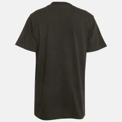 Pre Owned Dior Homme Black CD Embroidered Jersey T-Shirt L