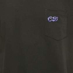 Pre Owned Dior Homme Black CD Embroidered Jersey T-Shirt L