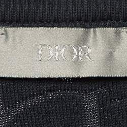 Pre Owned Dior Homme Black Terry Oblique T-Shirt XL