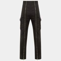 Pre Owned Dior Homme X Cactus Jack Black Cotton Zip Detail Cargo Pants S