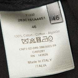 Pre Owned Dior Homme X Cactus Jack Black Cotton Zip Detail Cargo Pants S