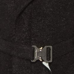 Pre Owned Dior Homme Black Wool & Mohair Double Breasted Coat S
