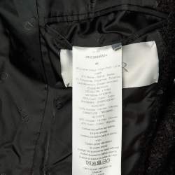 Pre Owned Dior Homme Black Wool & Mohair Double Breasted Coat S