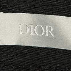 Pre Owned Dior Homme Black Wool Wrap Wide Leg Trousers S