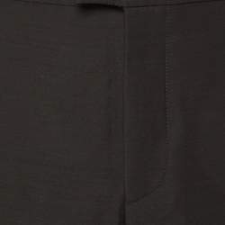 Pre Owned Dior Homme Black Wool & Silk Pleated Flared Pants S