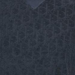 Pre Owned Dior Homme Blue Oblique Terry Cotton T-Shirt S