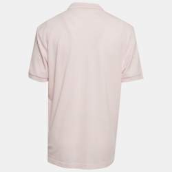 Pre Owned Dior Homme Pink CD Embroidered Pique Polo T-Shirt 3XL