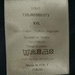Pre Owned Dior Homme Blue Pique Polo T-Shirt XXL