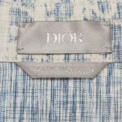 Pre Owned Dior Homme Blue Oblique Denim Shirt S
