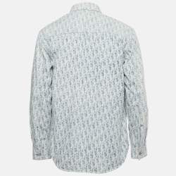 Pre Owned Dior Homme Blue Oblique Denim Shirt S
