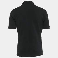 Pre Owned Dior Homme Black CD Embroidered Pique Polo T-Shirt XXL