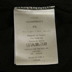 Pre Owned Dior Homme Black Bee Embroidered Pique Polo T-Shirt XXXL