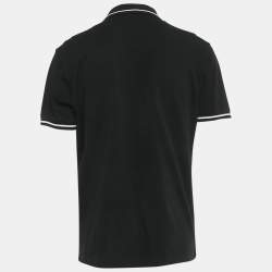 Pre Owned Dior Homme Black Bee Embroidered Pique Polo T-Shirt XXXL