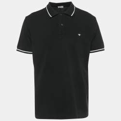 Pre Owned Dior Homme Black Bee Embroidered Pique Polo T-Shirt XXXL