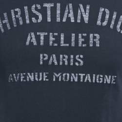 Pre Owned Dior Homme Blue Printed Jersey T-Shirt XS