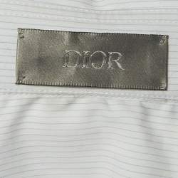 Pre Owned Dior Homme X Judy Blame White Logo Safety Pin Cotton Long Sleeve Shirt S