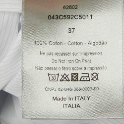 Pre Owned Dior Homme X Judy Blame White Logo Safety Pin Cotton Long Sleeve Shirt S