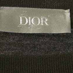 Pre Owned Dior Homme Black Logo Embroidered Jersey T-Shirt XL 