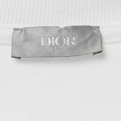 Pre Owned Dior Homme White Bunny Applique Jersey T-Shirt XL