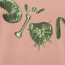 Pre Owned Dior Homme Pink Beatle Logo Print Jersey T-Shirt XL