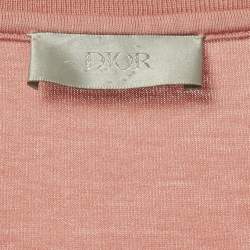 Pre Owned Dior Homme Pink Beatle Logo Print Jersey T-Shirt XL