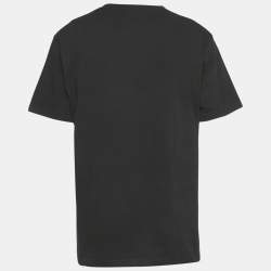 Pre Owned Dior Homme Black CD Embroidered Jersey T-Shirt L