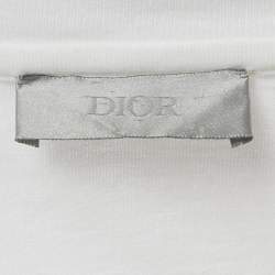 Pre Owned Dior Homme White Beatle Print Cotton T-Shirt XL