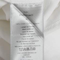 Pre Owned Dior Homme White Beatle Print Cotton T-Shirt XL
