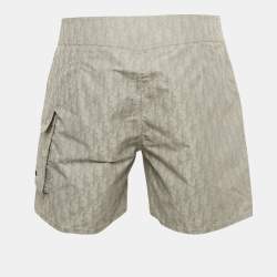 Pre Owned Dior Homme Grey Oblique Synthetic Shorts M