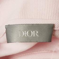 Pre Owned Dior Homme Pink CD Embroidered Pique Polo T-Shirt L