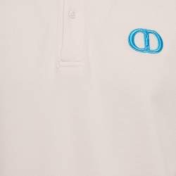 Pre Owned Dior Homme Pink CD Embroidered Pique Polo T-Shirt L