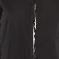 Pre Owned Dior Homme Black Cotton Logo Atelier Striped Detail Shirt M