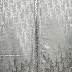 مملوكة مسبقًا Dior Homme Grey Synthetic Oblique Reversible Bomber Jacket Grey M