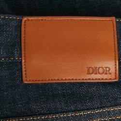 مملوكة مسبقًا Dior Homme Navy Blue Denim Jeans M Waist 34"