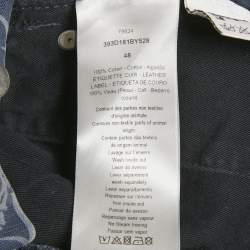 Pre Owned Dior x Denim Tear Blue Oblique Denim Carpenter Jeans M/Waist 32"