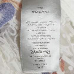 مملوكة مسبقًا Dior Homme White Oblique Sheer Jersey T-Shirt L