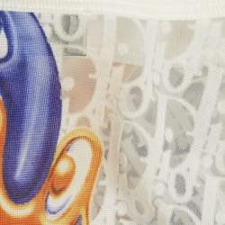 مملوكة مسبقًا Dior Homme White Oblique Sheer Jersey T-Shirt L