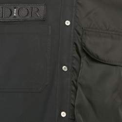 مملوكة مسبقًا قميص ديور أومه x ساكاي قطن ونايلون أسود بأكمام طويلة مقاس متوسط - ميديوم