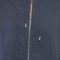 Pre Owned سويت شيرت بسحاب قطني أزرق ديور هوم مقاس كبير - لارج