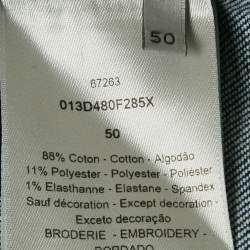 Pre Owned Dior Homme x Kenny Scharf Blue Playing Cards Denim Jacket L