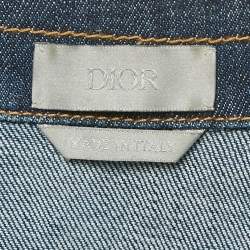 Pre Owned Dior Homme x Kenny Scharf Blue Playing Cards Denim Jacket L