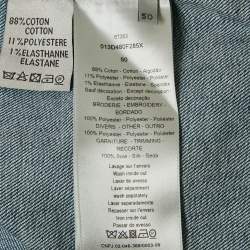 Pre Owned Dior Homme x Kenny Scharf Blue Playing Cards Denim Jacket L