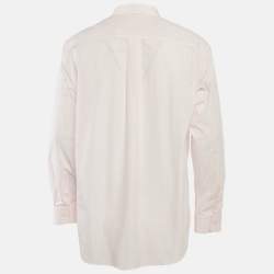 Pre Owned Dior Homme Pink Striped Cotton Long Sleeve Shirt S