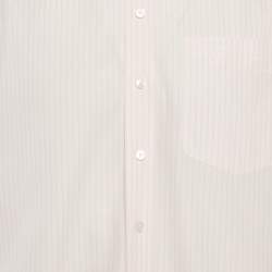 Pre Owned Dior Homme Pink Striped Cotton Long Sleeve Shirt S