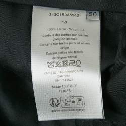 Pre Owned بنطل ون واسع الساق بطيات كريب رمادي ديور هوم كبير