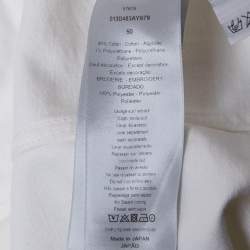 مملوكة مسبقًا Dior Homme White Logo Embroidered Denim Jacket L