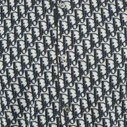 مملوكة مسبقًا Dior Homme Blue Oblique Cotton Knit Shirt M